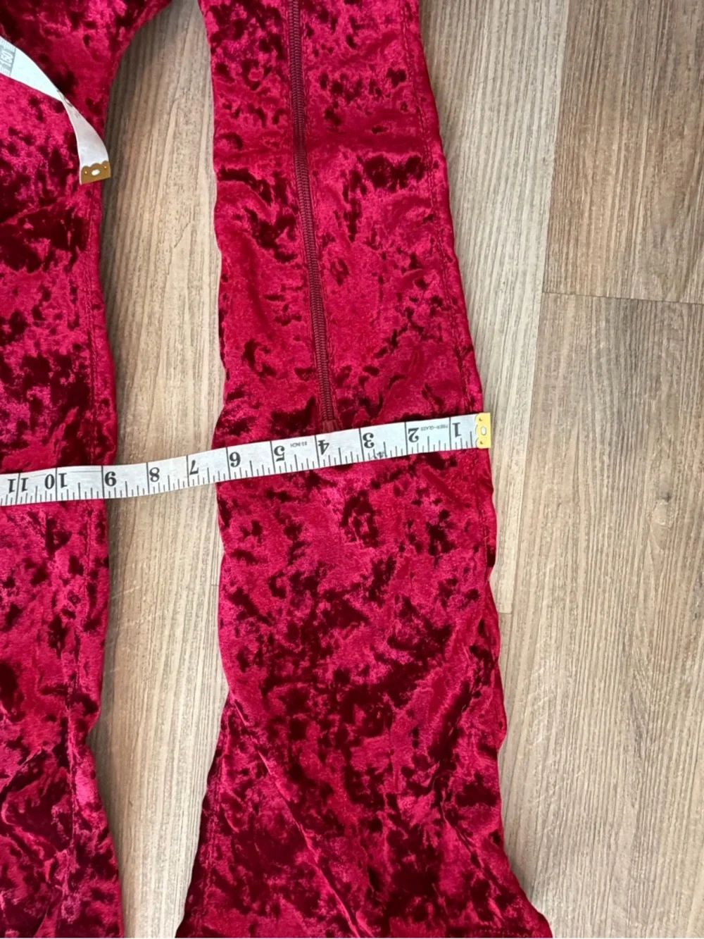 Red Velvet Over-the-Knee‎ Peep-Toe Heels
